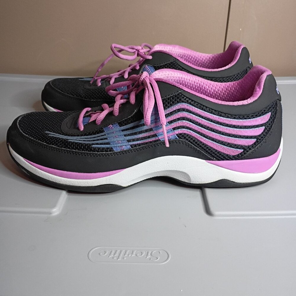 Dansko Shayla Slip Resistant Sneakers Lace Up Black/Purple/Blue Size 43 US 12.5 - Picture 3 of 7